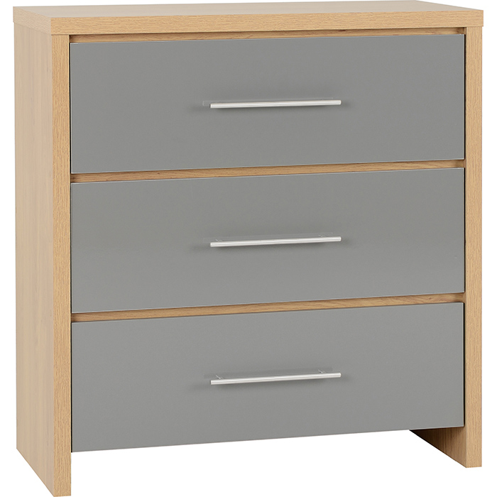 Seville 3 Drawer Chest In Various Gloss Finishes - Click Image to Close